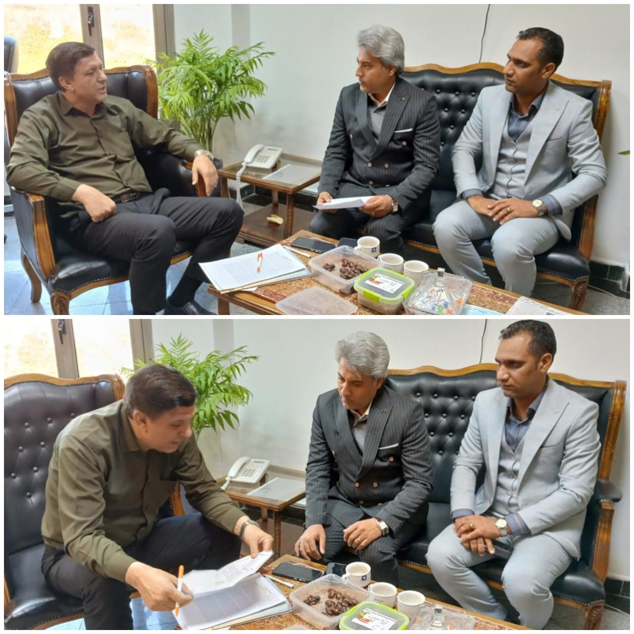 دیدار شهردار سرگز احمدی و دهیار روستای میرحسینی با معاون امور دهیاری‌ها و شهرداری‌های کشور